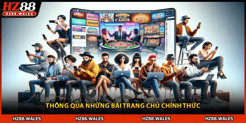 Thông qua những bài trang chủ chính thức